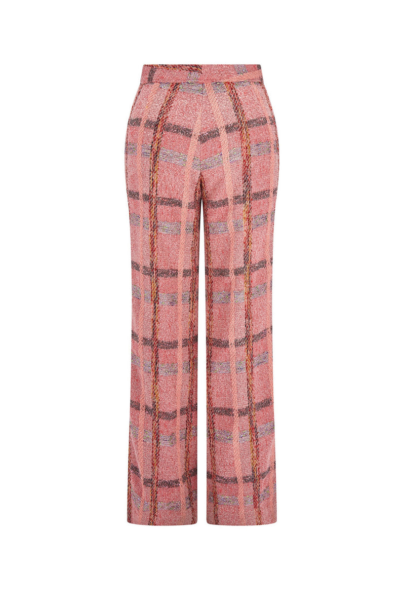 'PINK BOUCLE' NEW WIDE LEG PANTS - - Libertine