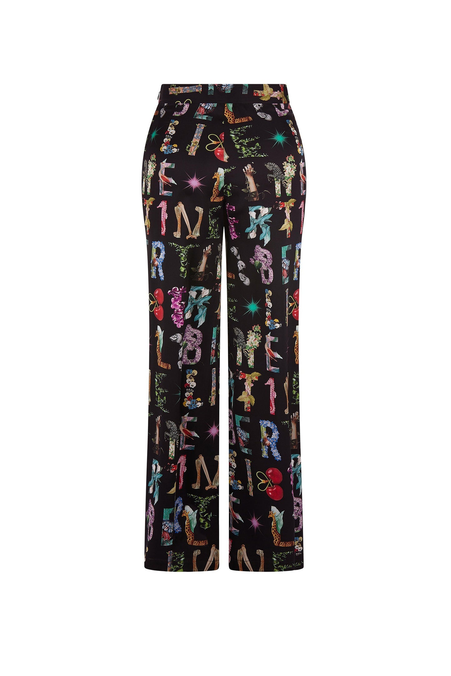 'DECO LETTERS' SLIM AARONS PANTS SIDE ZIP