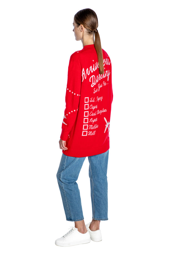 'ARRIVEDERCI DARLING' OVERSIZED CARDIGAN - - Libertine