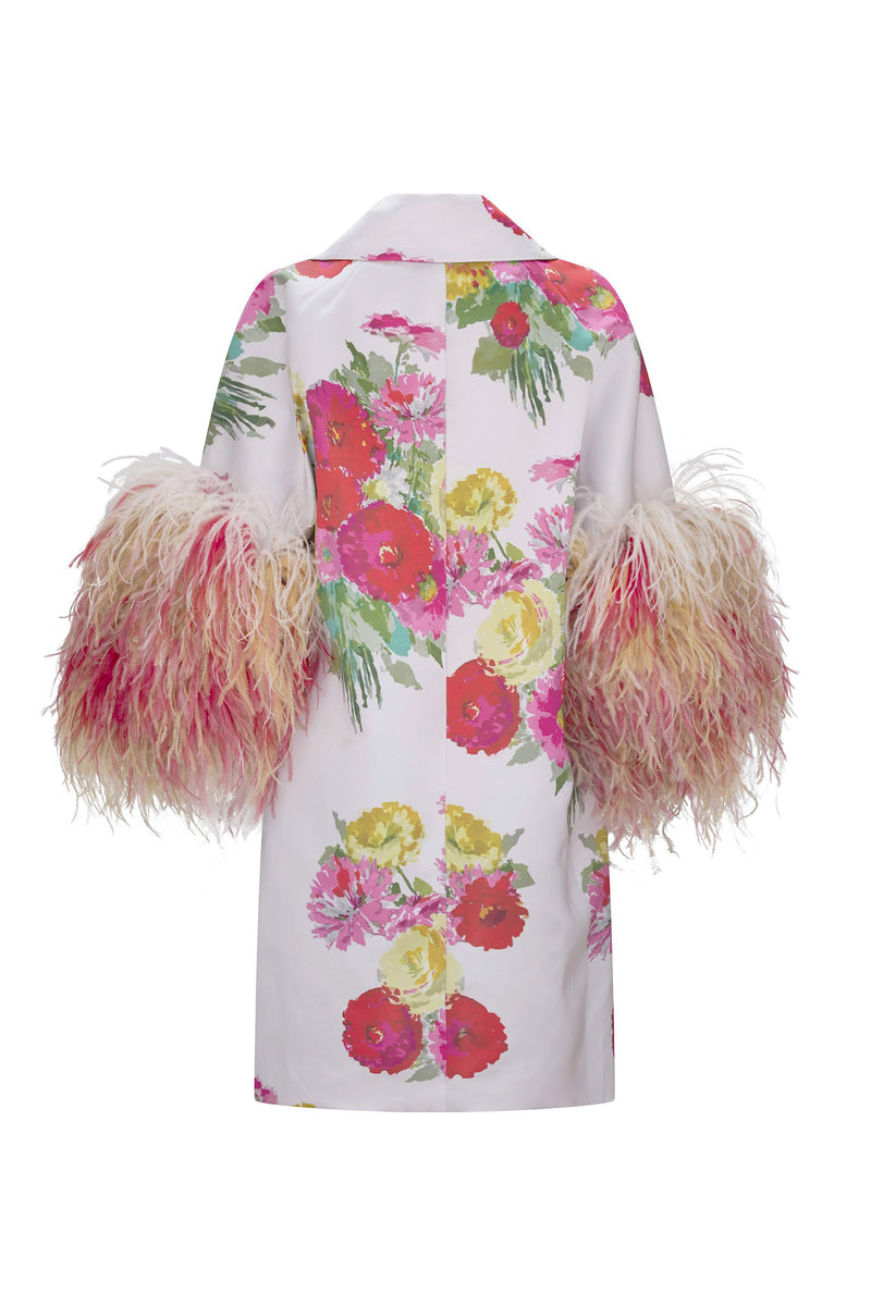 'PAT NIXON' FEATHERED L/S OVERSIZED COAT - - Libertine