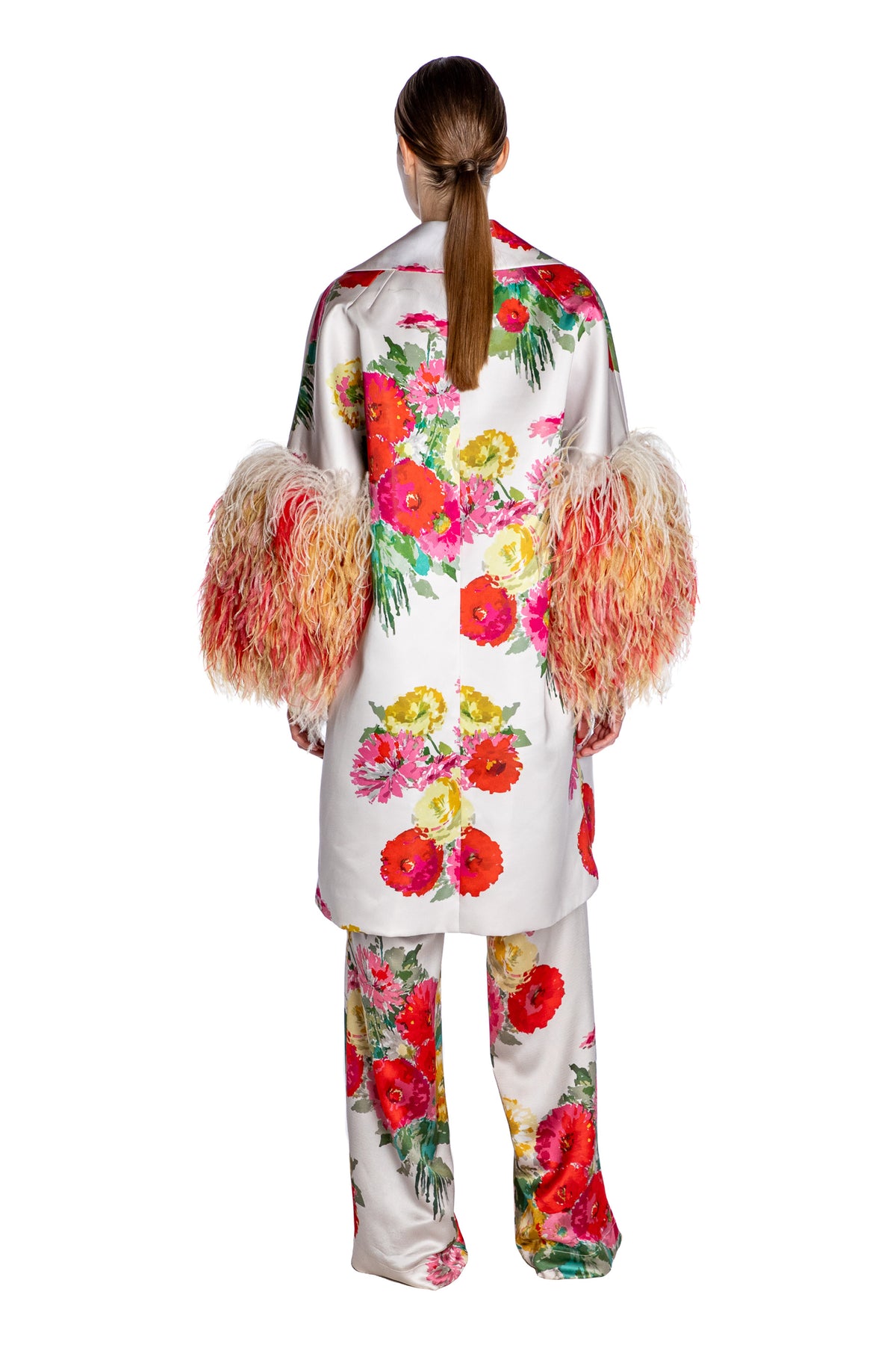 'PAT NIXON' FEATHERED L/S OVERSIZED COAT - - Libertine