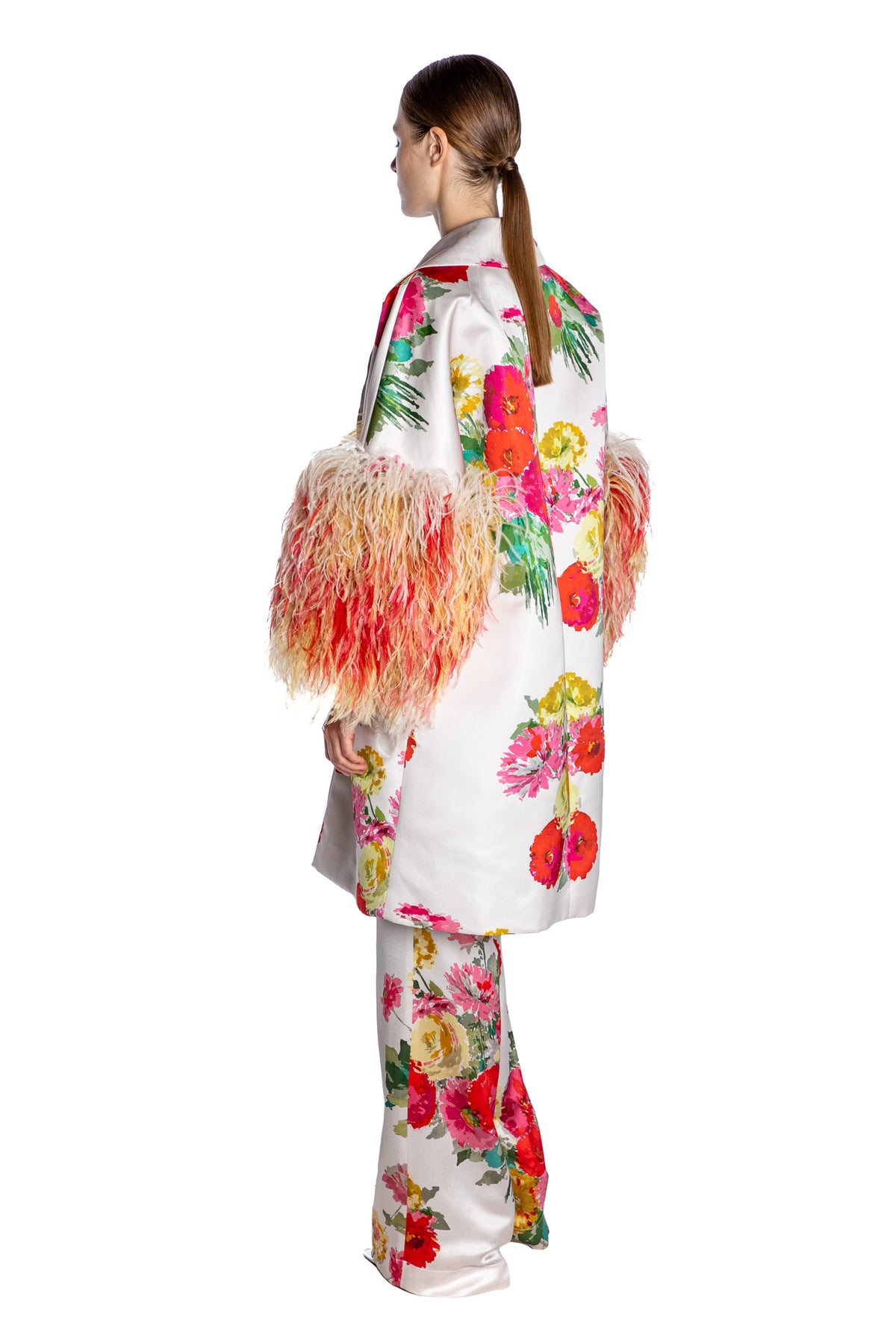 'PAT NIXON' FEATHERED L/S OVERSIZED COAT - - Libertine