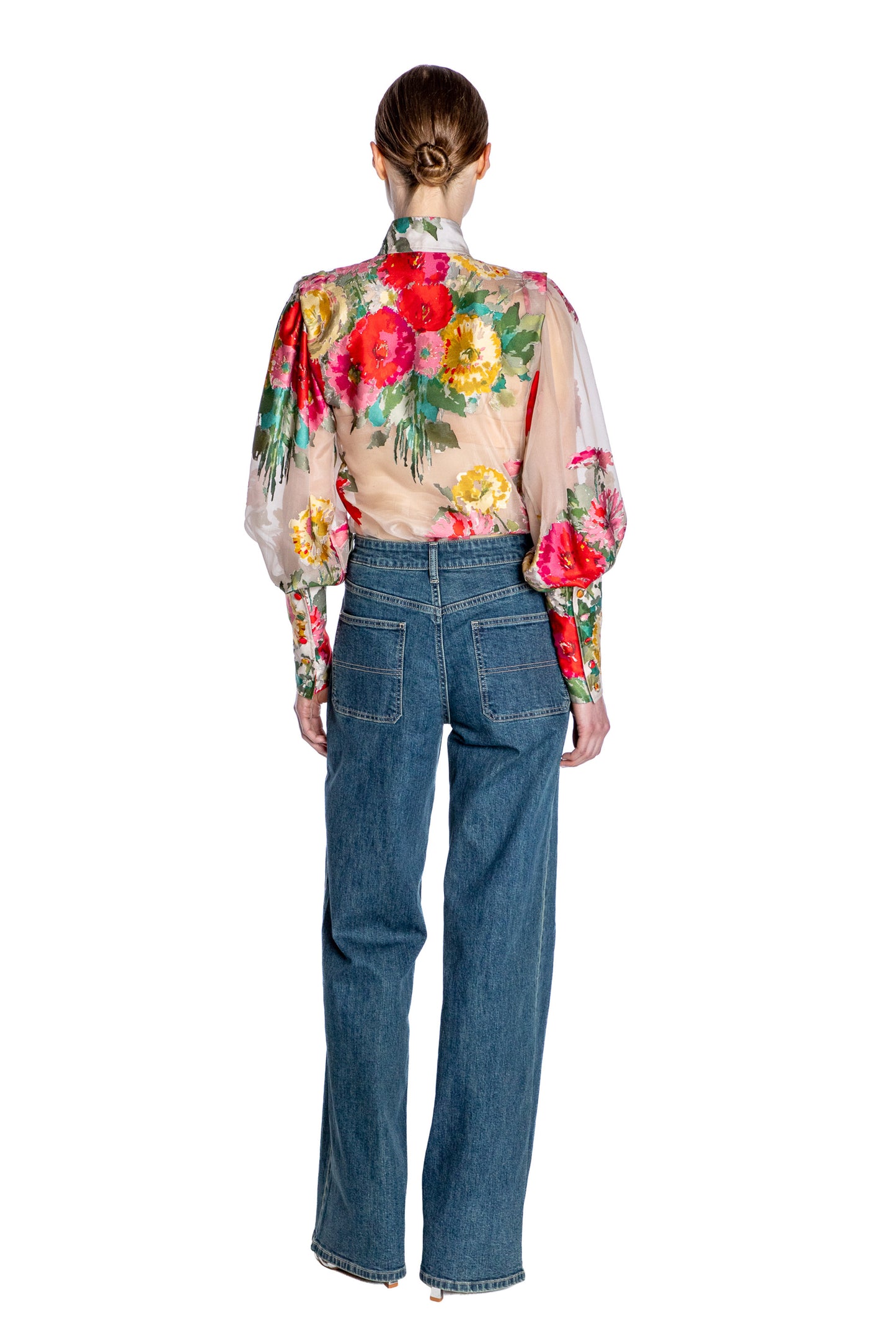 'PAT NIXON' BISHOP SLEEVE BLOUSE - - Libertine