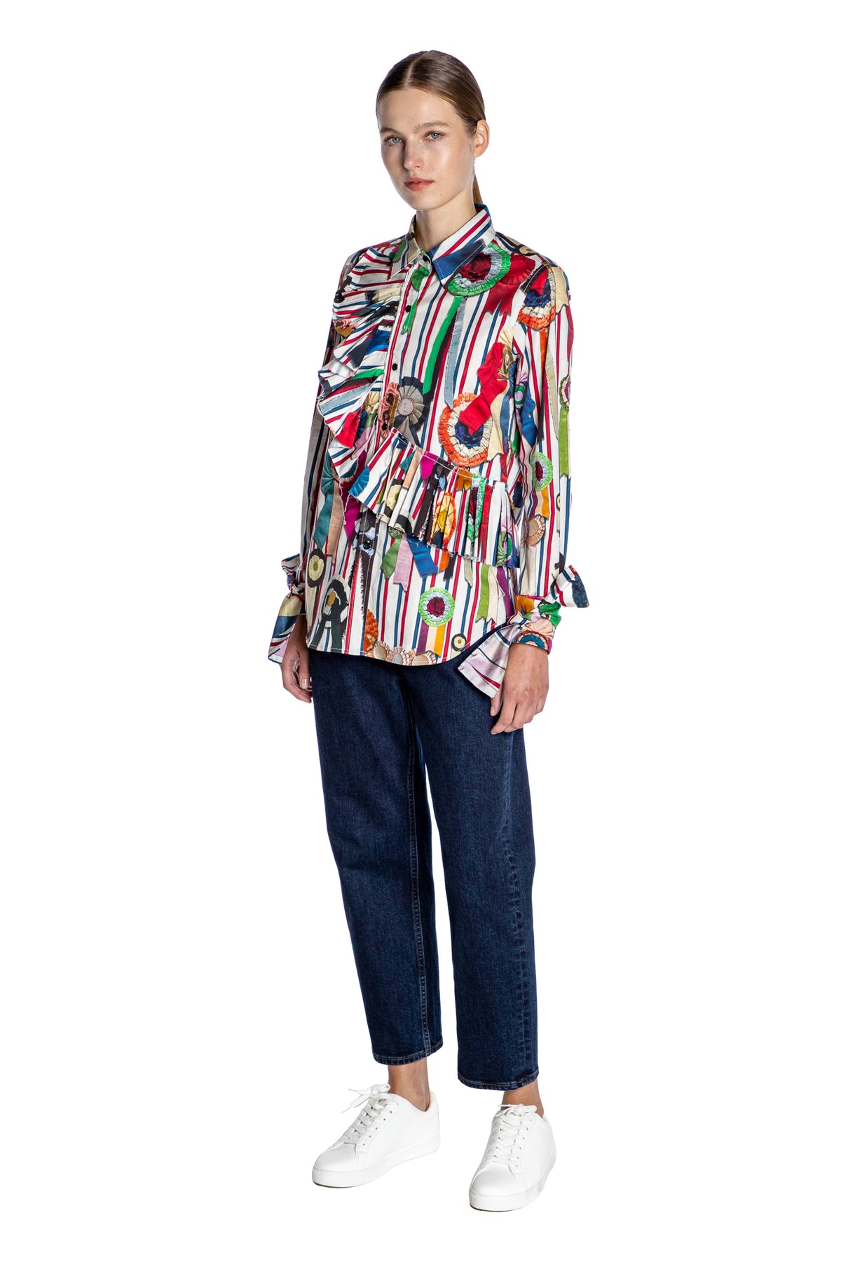 'FIRST PLACE' RUFFLE CLASSIC SHIRT - - Libertine