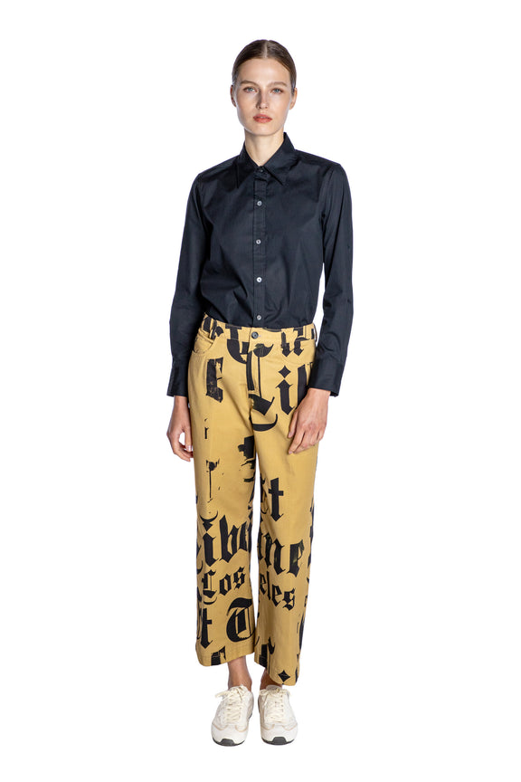 'LIBERTINE GOTHIC' CROPPED WIDE LEG PANT - - Libertine