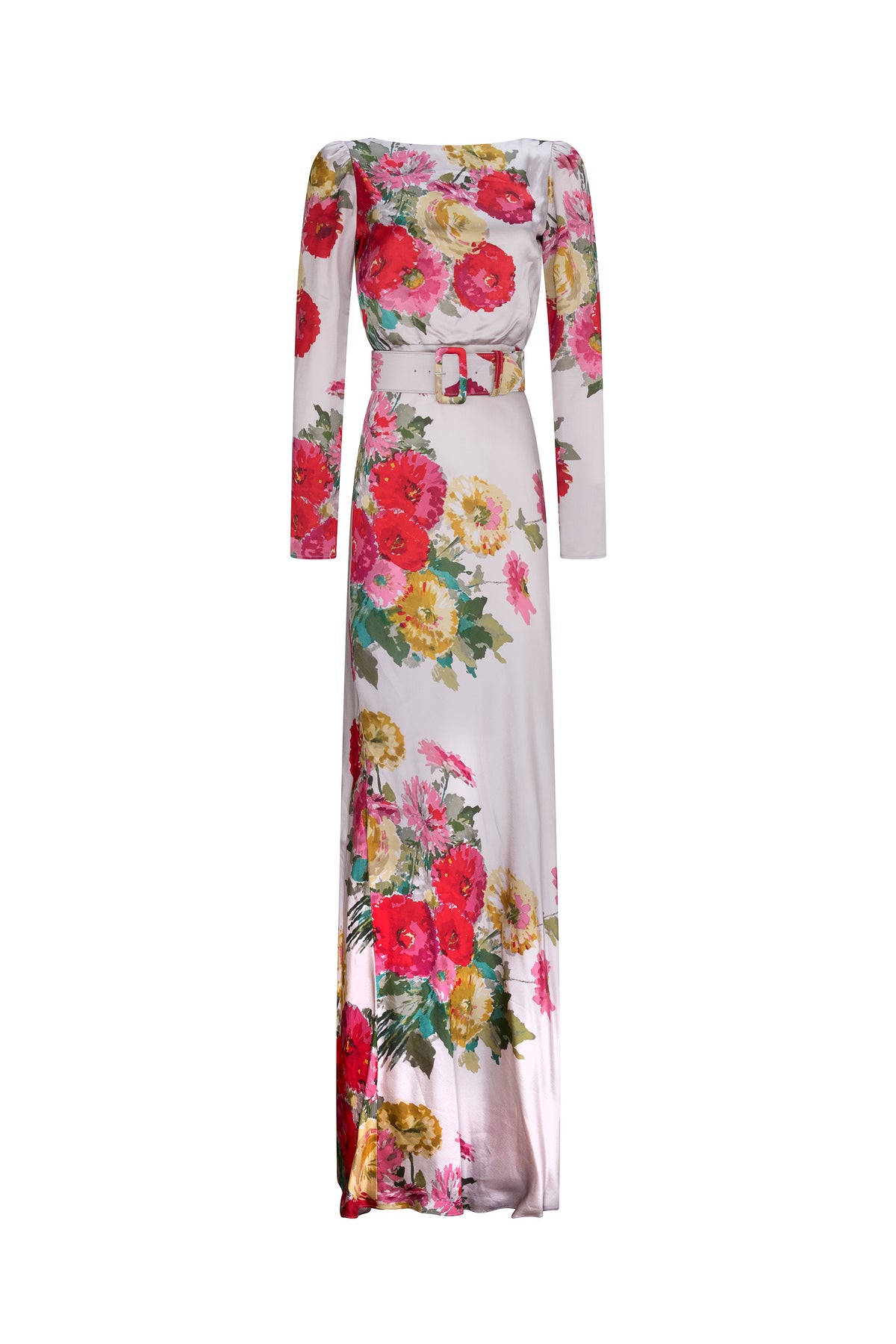 'PAT NIXON' BELTED LOOK BACK GOWN - - Libertine