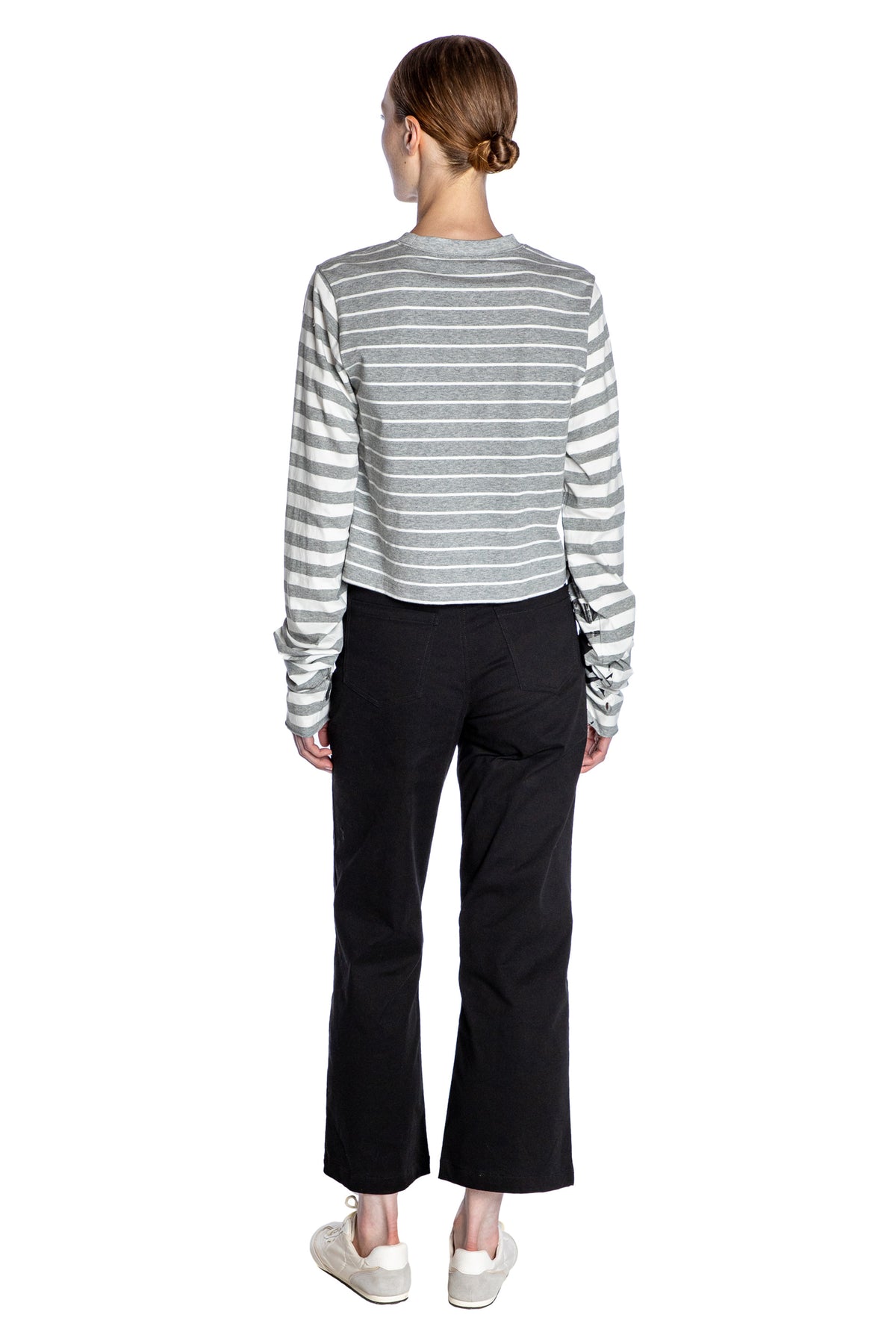'LIBERTINE GOTHIC SILK SCREEN' GREY WHITE LONGEST SLEEVE T SHIRT - - Libertine