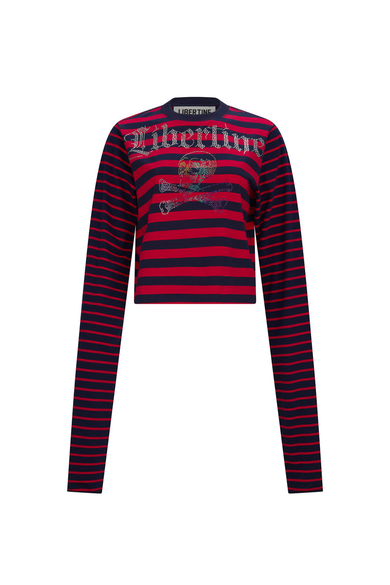 'SKULL N BONES' LONGEST SLEEVE T SHIRT - - Libertine