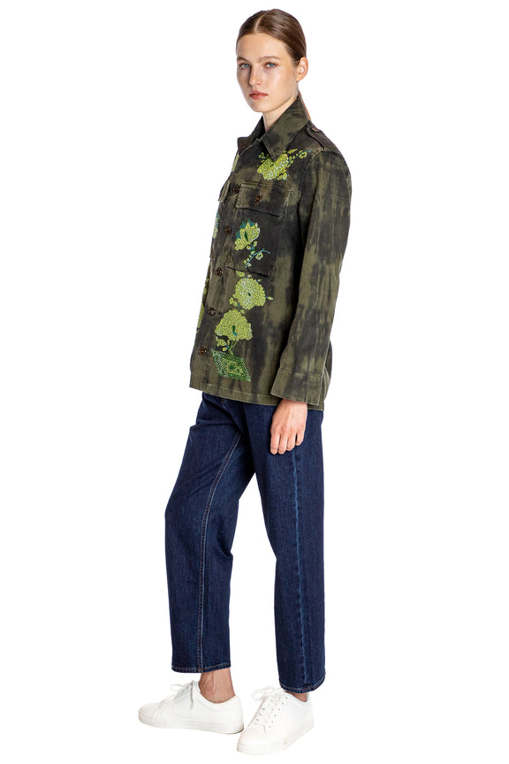 'BONSAI GARDEN' VINTAGE FRENCH MILITARY JACKET - - Libertine