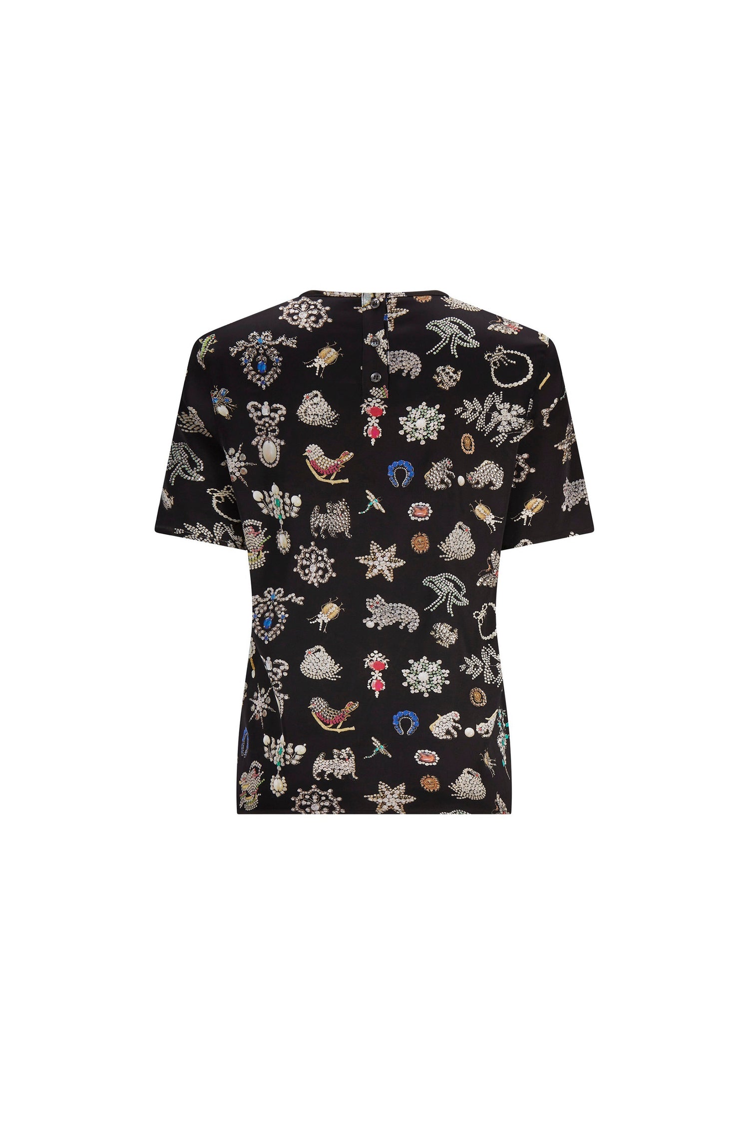 'BLACK DIAMOND PINS' SHORT SLEEVE BLOUSE -  - Libertine