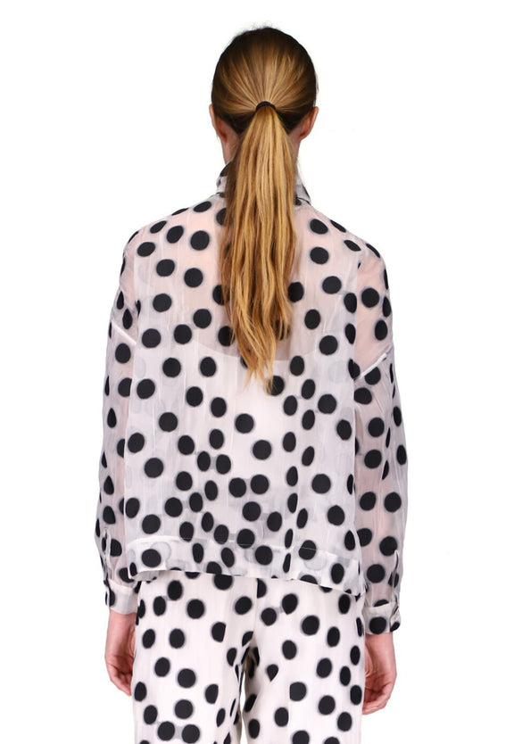 'PEGGY DOTS' TIE BLOUSE - TOPS - Libertine