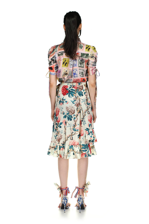 'Kandi Floral' Ruffle Wrap Skirt - Women's Bottoms - Libertine