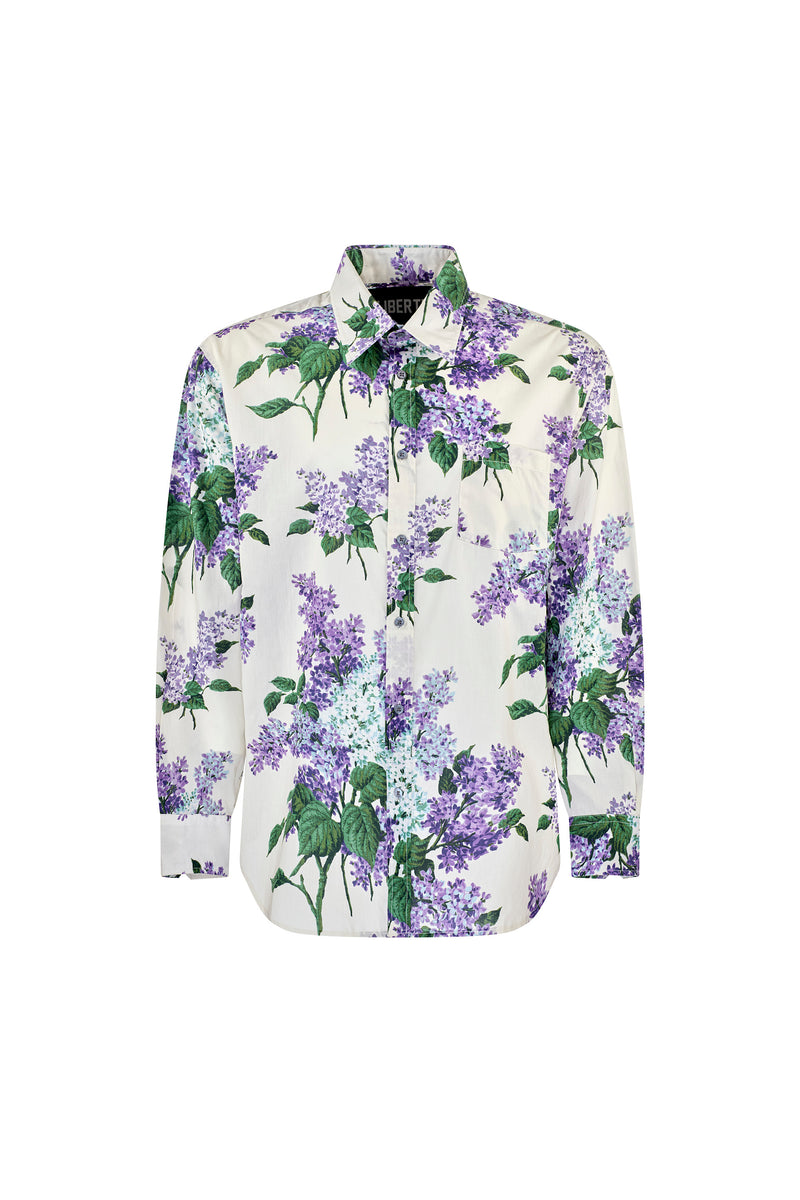 'LILAC GARDEN' CLASSIC SHIRT WITH POCKET - SHIRTS - Libertine
