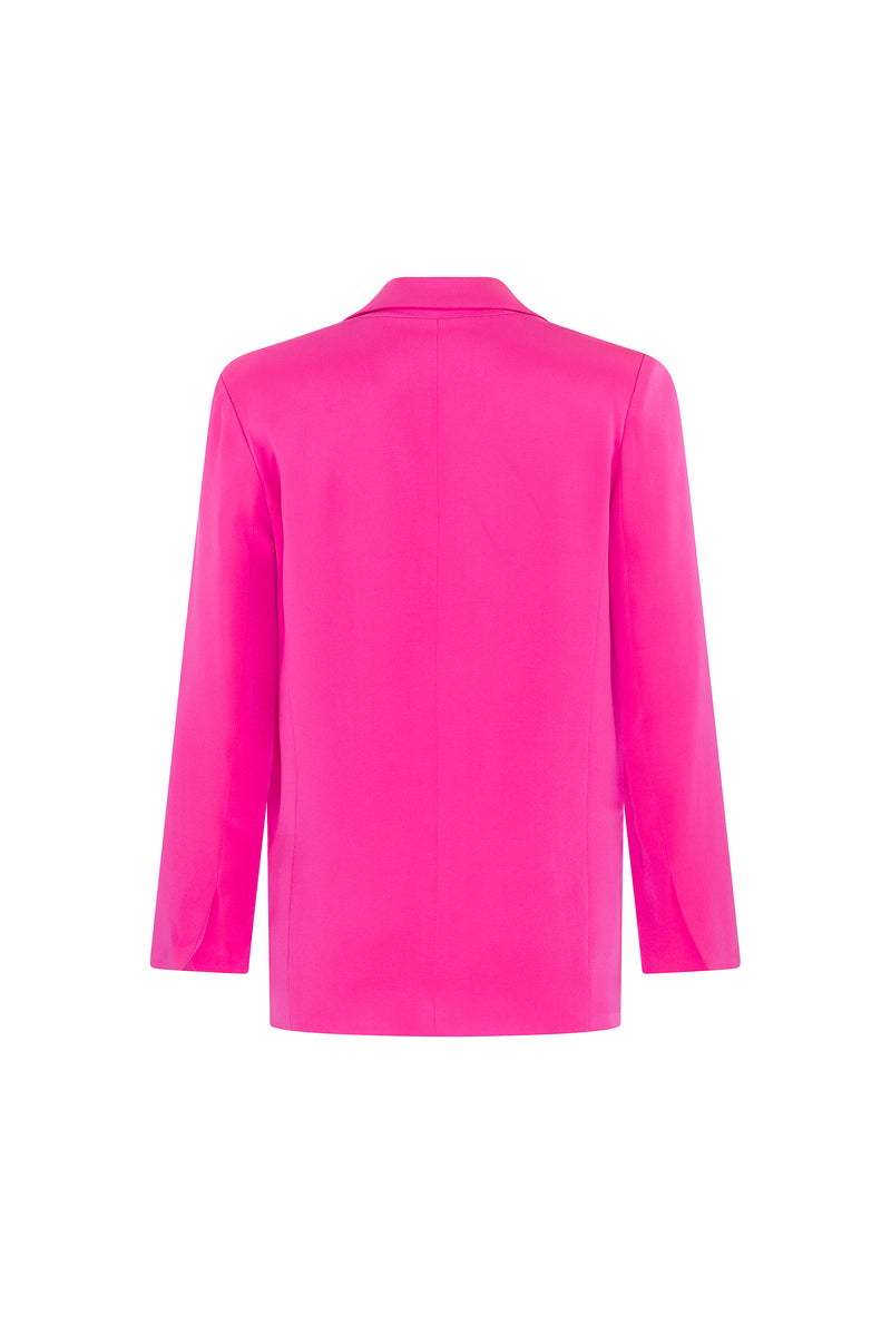 'OVERSATURATED SILKS' PINK LONG JACKET - BLAZERS - Libertine