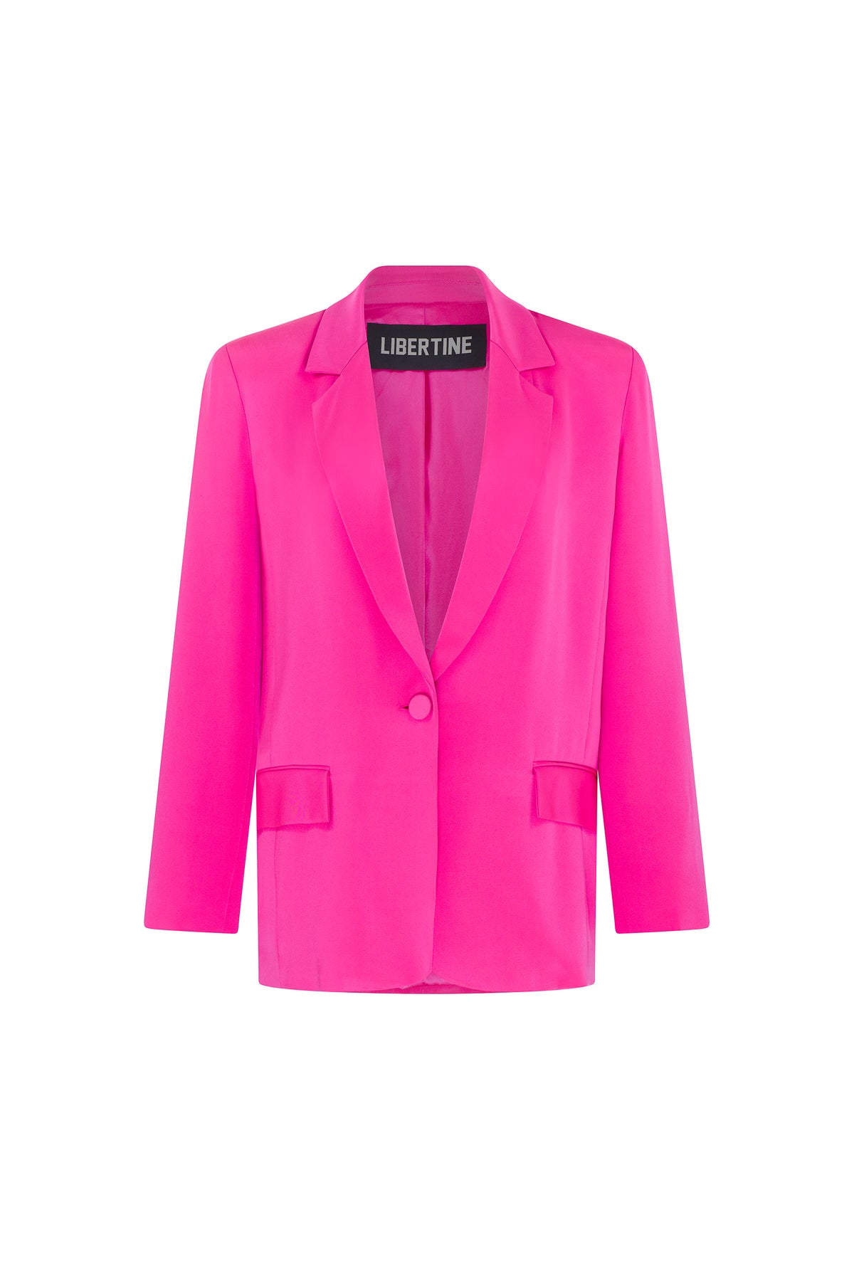 'OVERSATURATED SILKS' PINK LONG JACKET - BLAZERS - Libertine