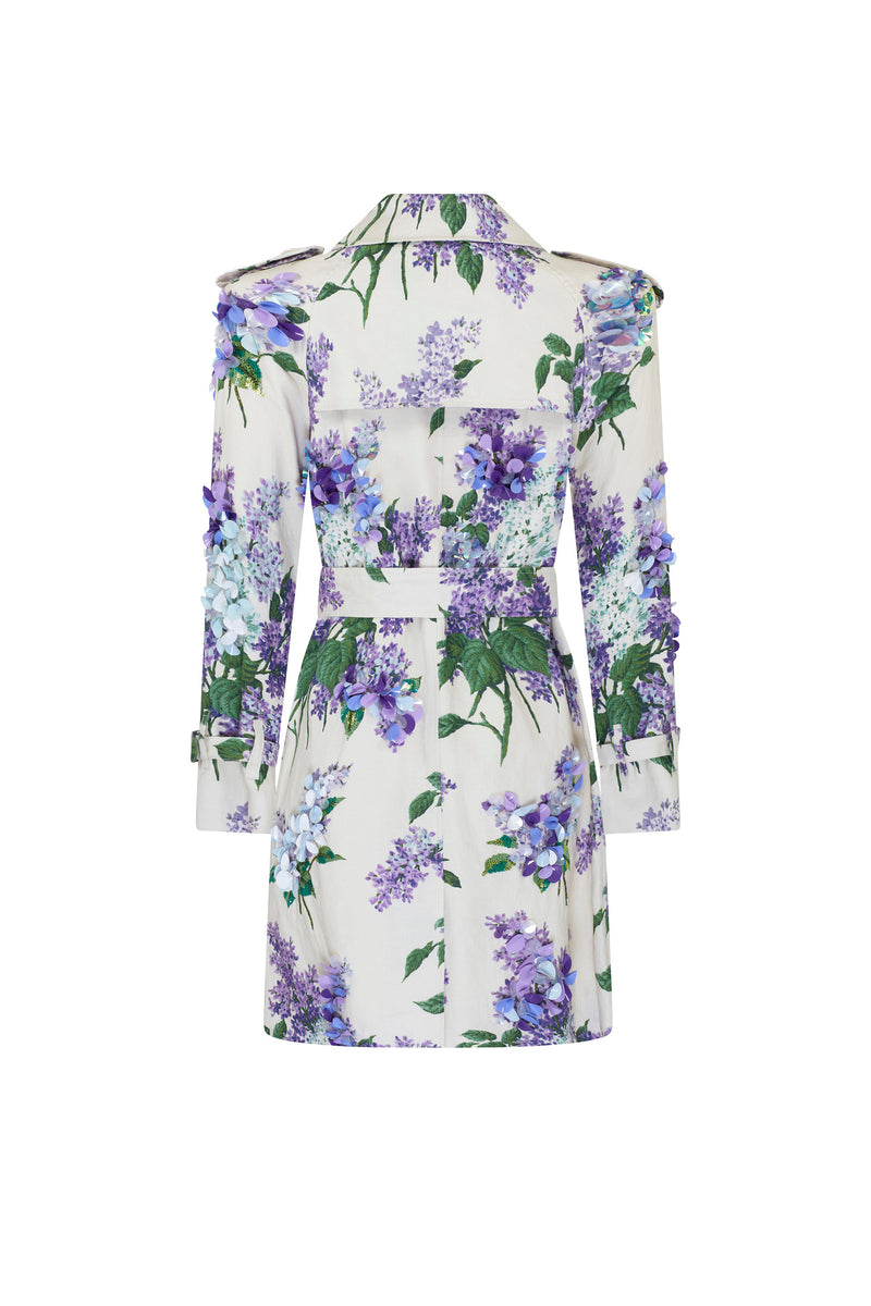 'EMBELLISHED LILAC GARDEN' WOMEN'S TRENCH - COATS - Libertine
