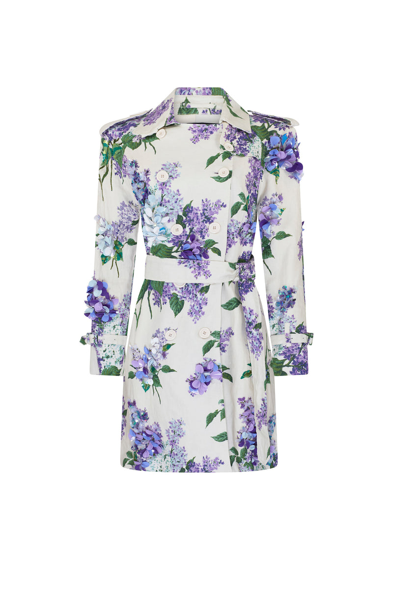 'EMBELLISHED LILAC GARDEN' WOMEN'S TRENCH - COATS - Libertine