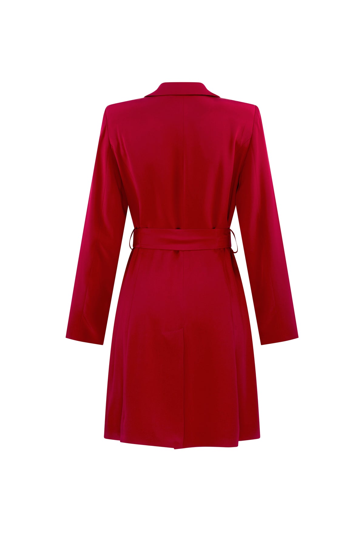 'OVERSATURATED SILKS' RED RELAXED TRENCH COAT - COATS - Libertine