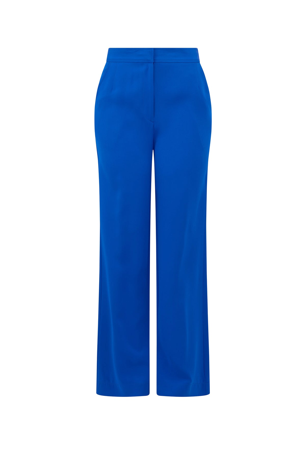 'OVERSATURATED SILKS' BLUE WIDE LEG TROUSERS - PANTS - Libertine
