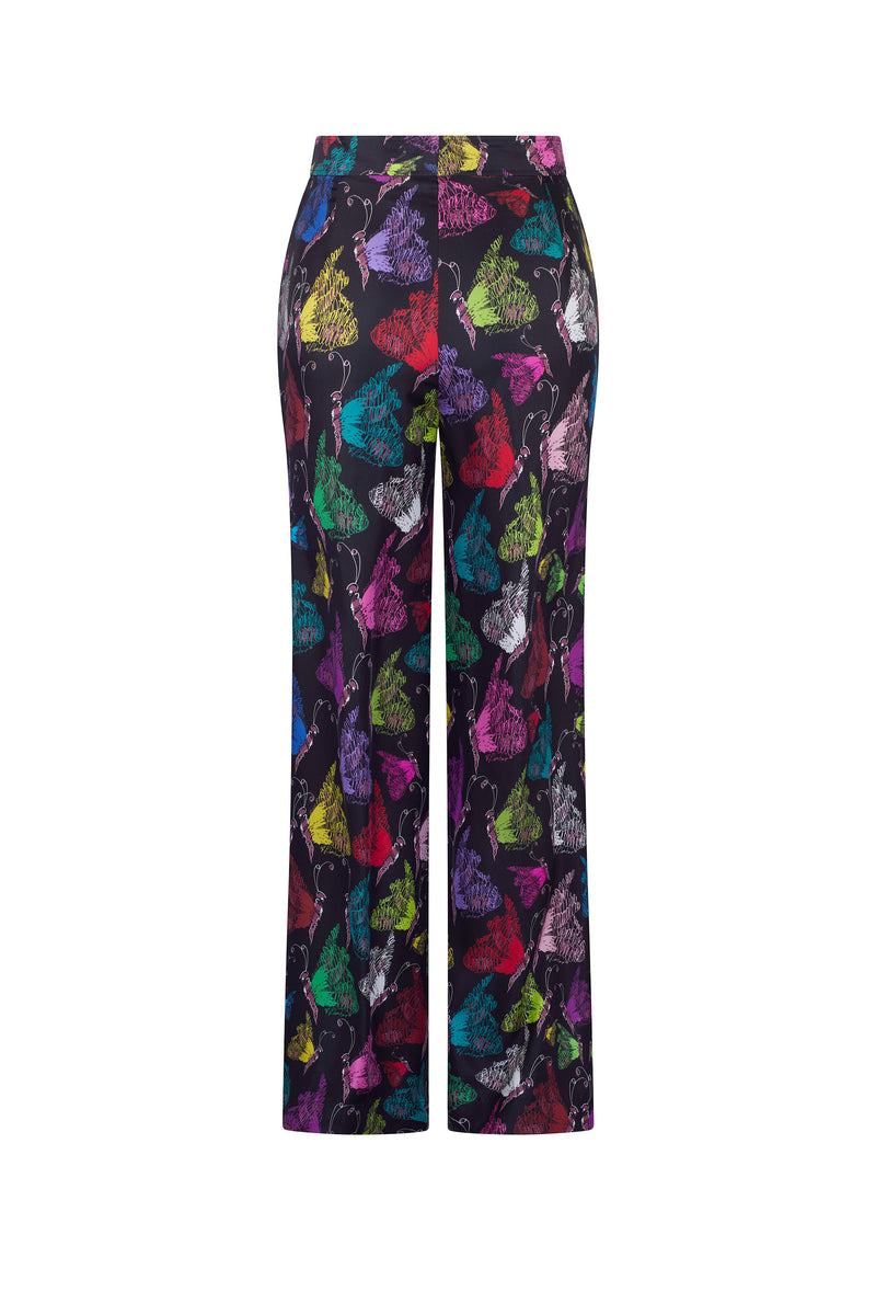 'MILLE PAPILLONS' WIDE LEG TROUSERS - PANTS - Libertine