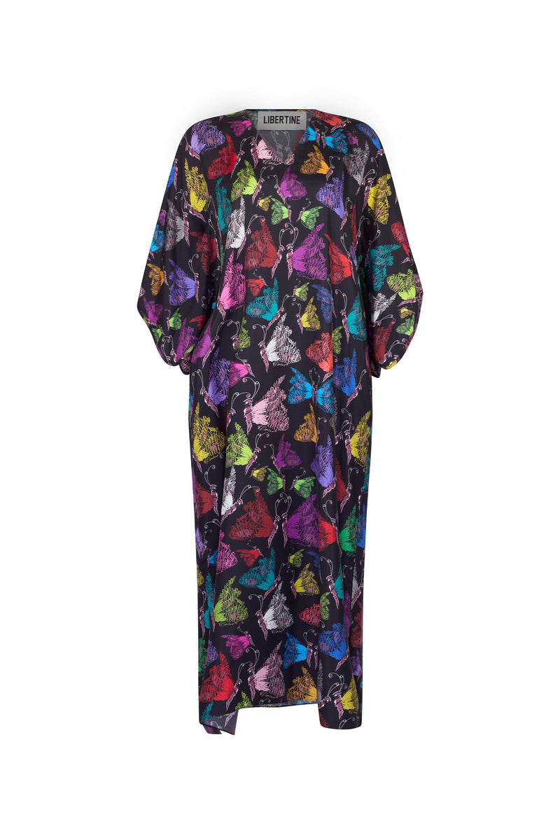 'MILLE PAPILLONS' KAFTAN DRESS - DRESSES - Libertine