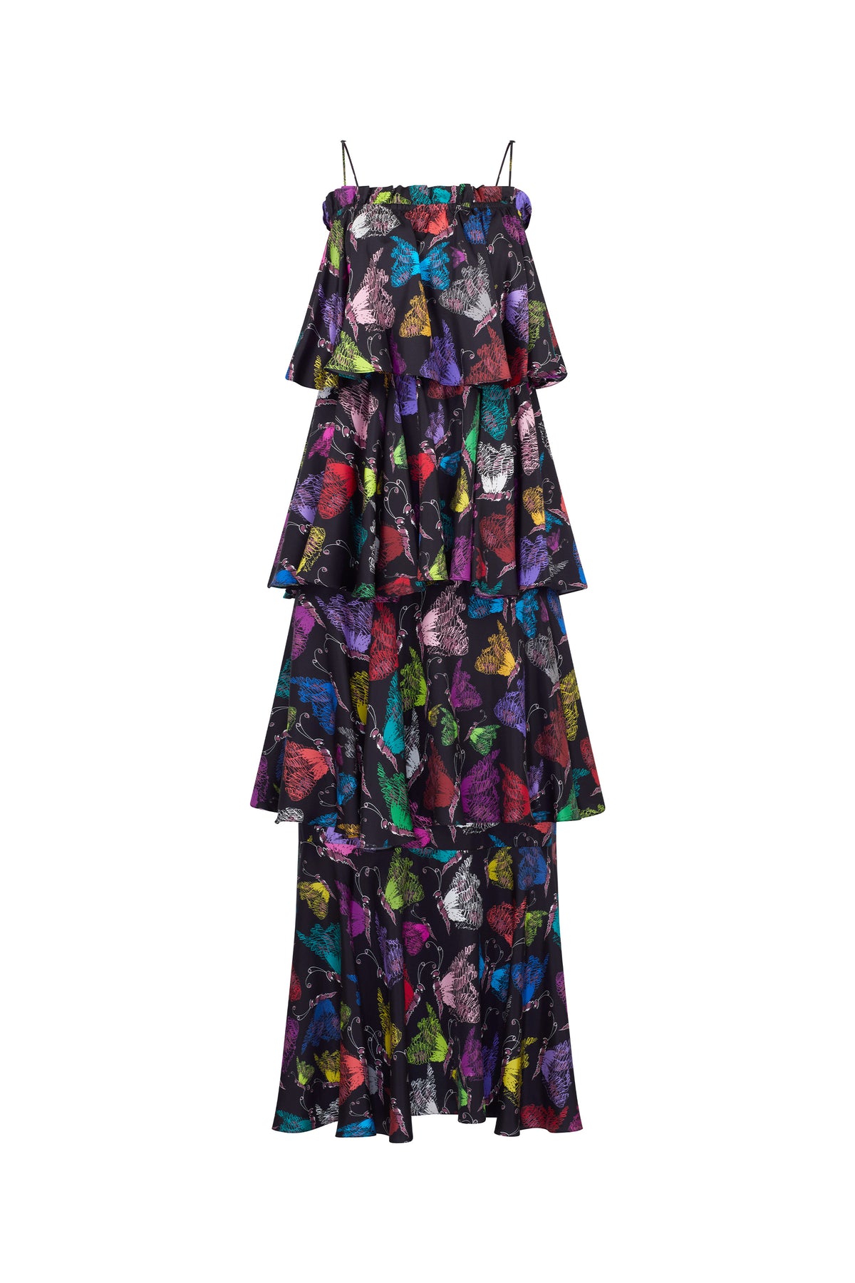 'MILLED PAPILLONS' CONVERTIBLE RUFFLE DRESS - DRESSES - Libertine