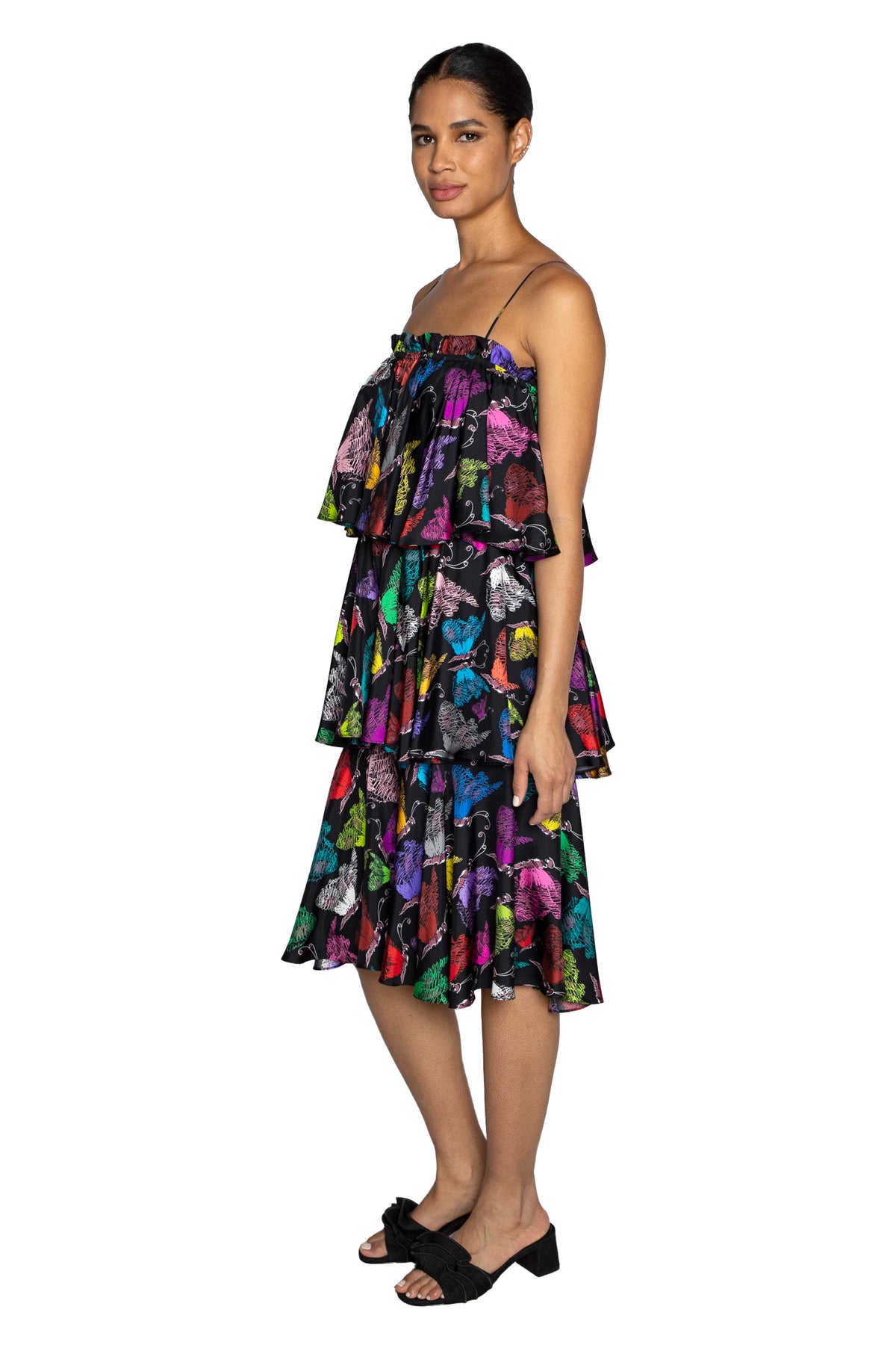 'MILLED PAPILLONS' CONVERTIBLE RUFFLE DRESS - DRESSES - Libertine