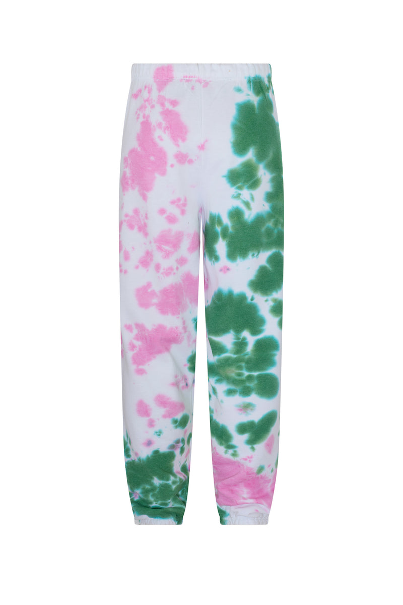 'EMBELLISHED STRAWBERRY FIELDS' TIE DYE SWEATPANT - SWEATPANTS - Libertine