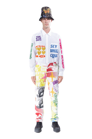 'LIBERTINE SILK SCREENS' CHINOS