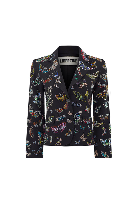 'Millions of Butterflies' L/S Short Blazer - - Libertine