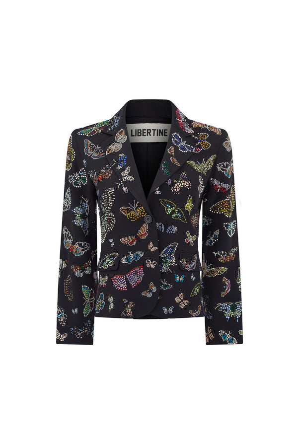'Millions of Butterflies' L/S Short Blazer - - Libertine