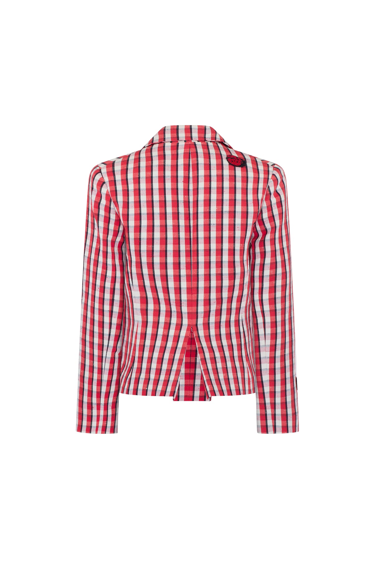'LADYBUG SUMMER CHECK' L/S SHORT BLAZER - - Libertine
