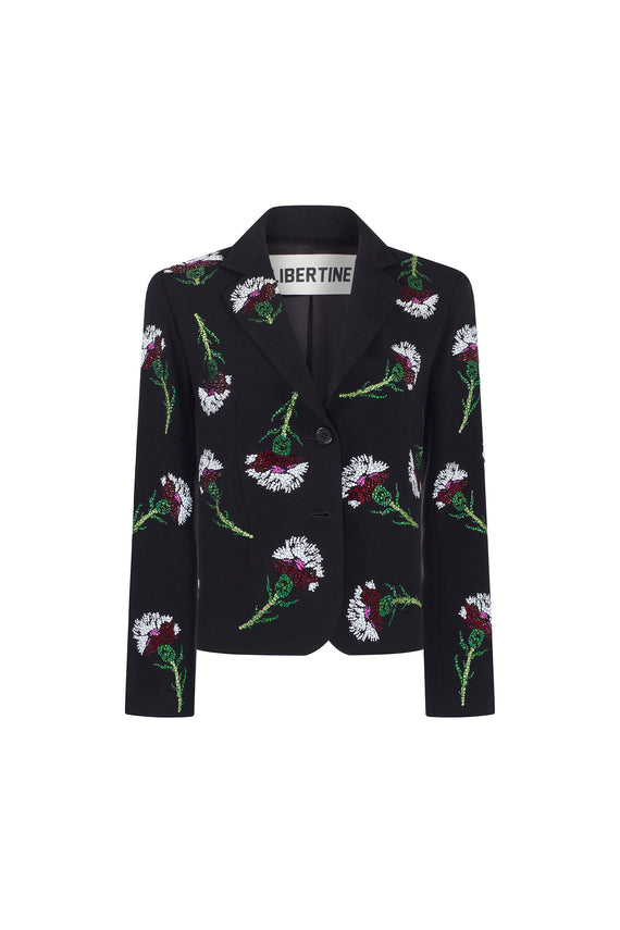 'OTTOMAN CARNATION' L/S SHORT BLAZER - - Libertine - Main image