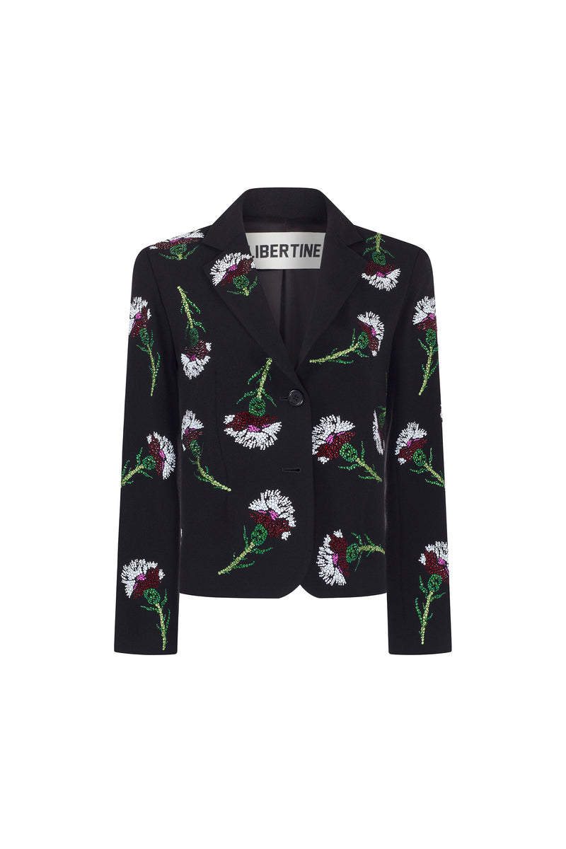 'OTTOMAN CARNATION' L/S SHORT BLAZER - - Libertine