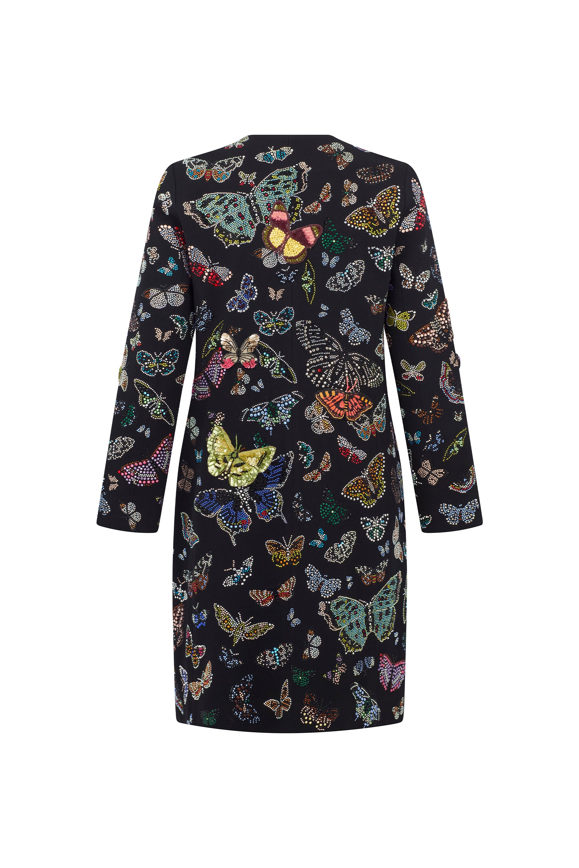 'Millions of Butterflies' Classic Collarless Coat - - Libertine