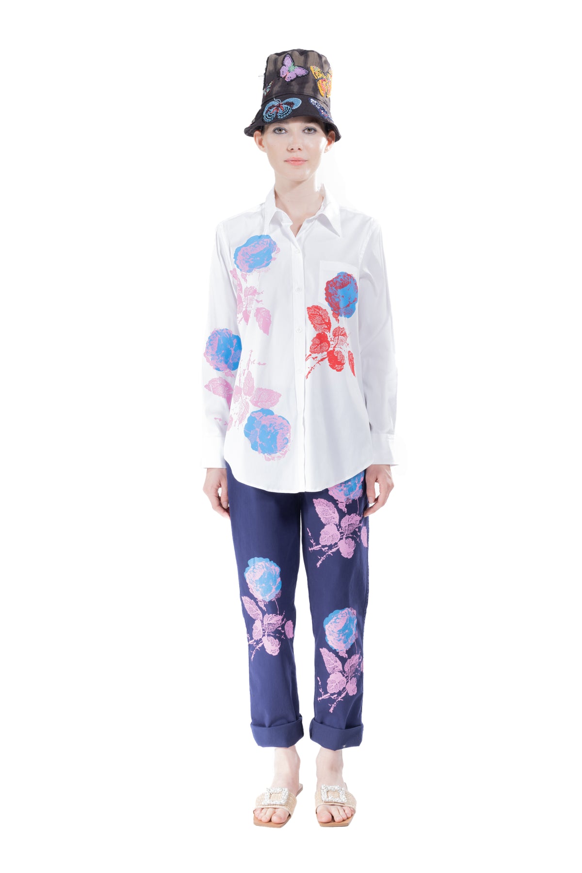 'STONE ROSES' WOMEN'S NAVY CHINOS -  - Libertine
