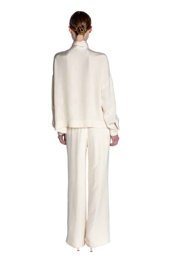 'Powdered Sugar' Tie Blouse - - Libertine