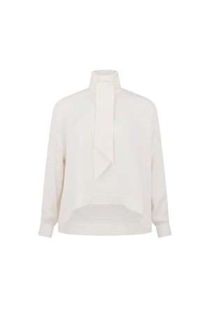 'Powdered Sugar' Tie Blouse