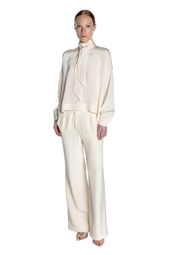 'Powdered Sugar' Tie Blouse - - Libertine