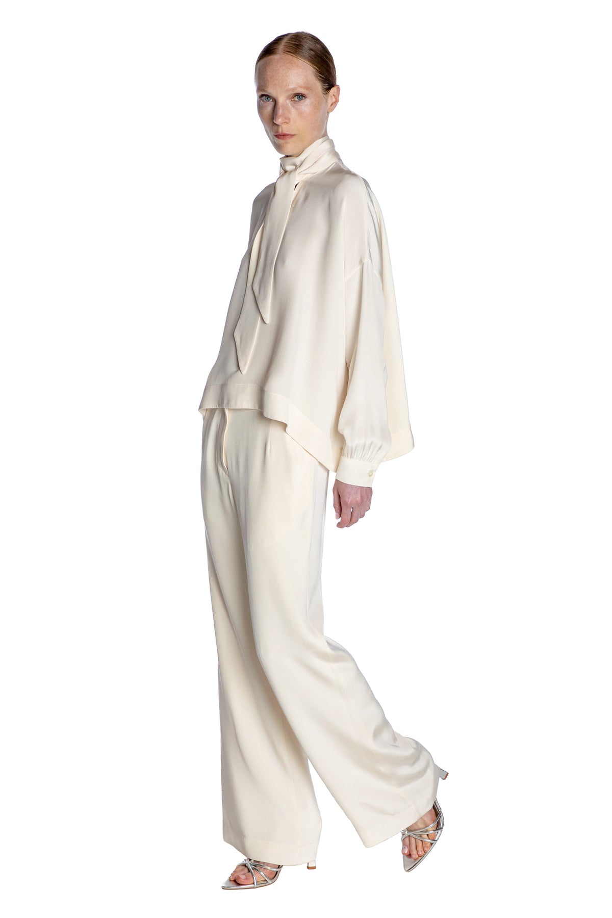 'Powdered Sugar' Tie Blouse - - Libertine