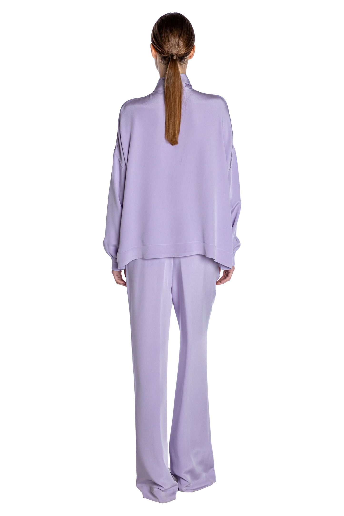 'Powdered Violet' Tie Blouse - - Libertine