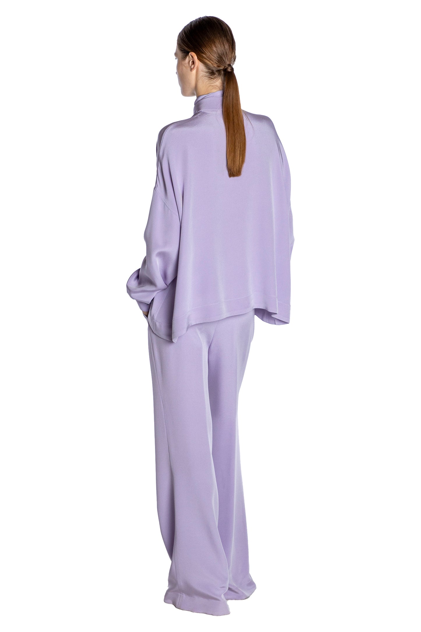 'Powdered Violet' Tie Blouse - - Libertine