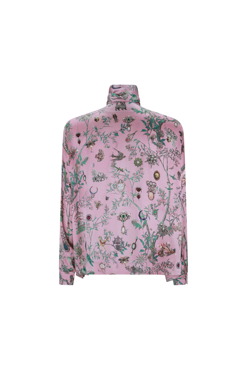 'Pauline De Rothschild' Tie Blouse - - Libertine