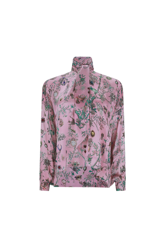 'Pauline De Rothschild' Tie Blouse - - Libertine - Main image