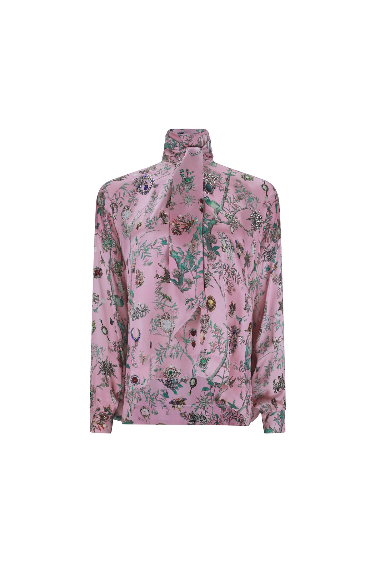 'Pauline De Rothschild' Tie Blouse - - Libertine