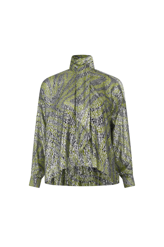 'MOSSY VELVET' TIE BLOUSE - - Libertine - Main image