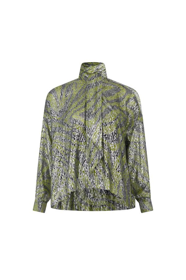 'MOSSY VELVET' TIE BLOUSE - - Libertine