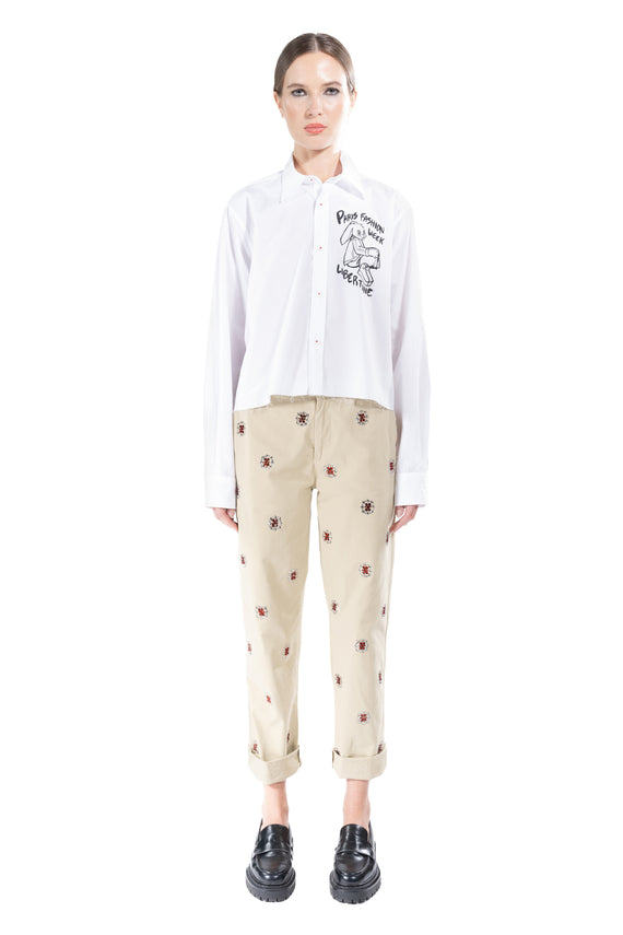 'PARIS FASHION WEEK' CROPPED CLASSIC SHIRT - - Libertine - Main image