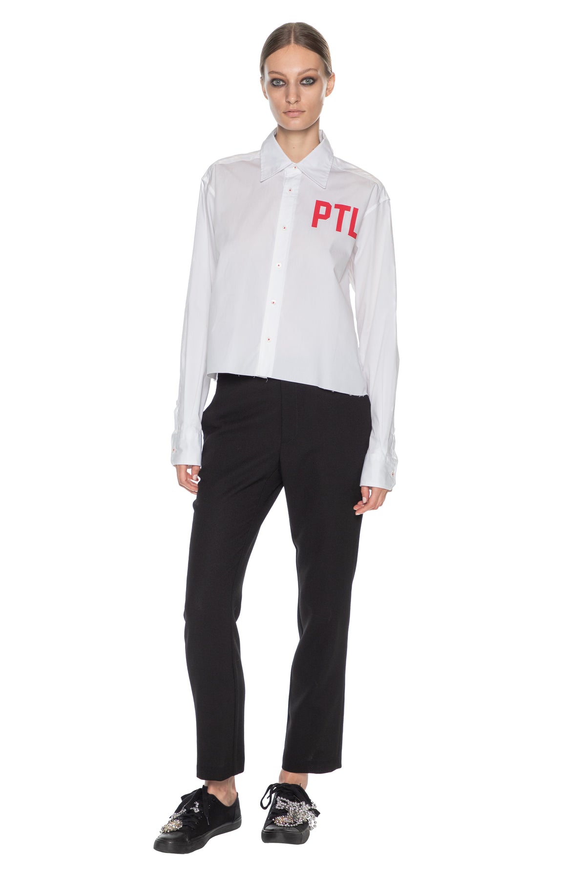 'PTL' CROPPED CLASSIC SHIRT -  - Libertine