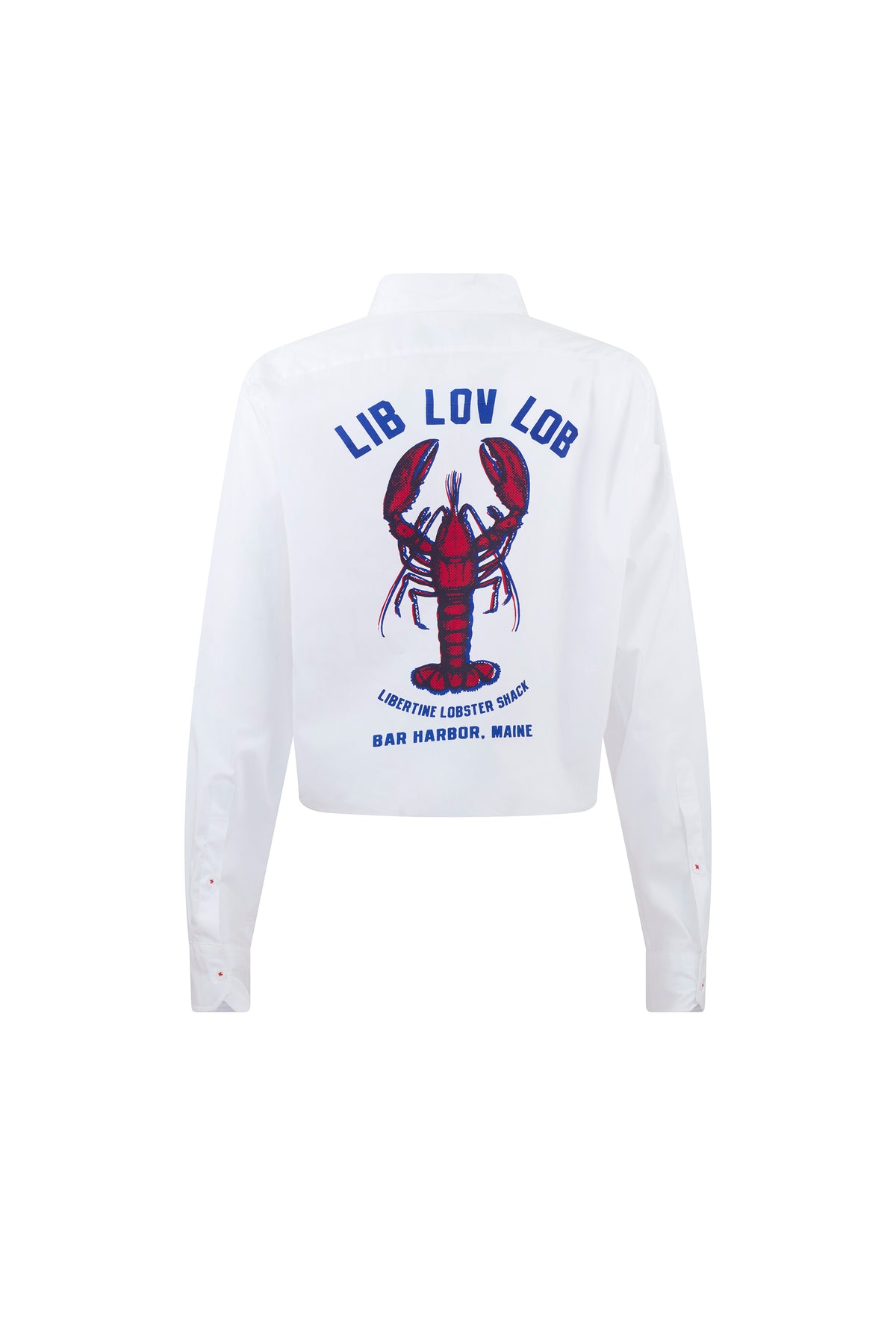 'LIB LOV LOB' CROPPED CLASSIC SHIRT - - Libertine